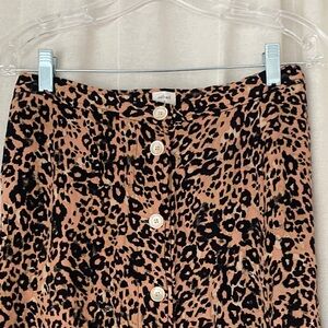 Wilfred Tan Leopard A-Line Skirt